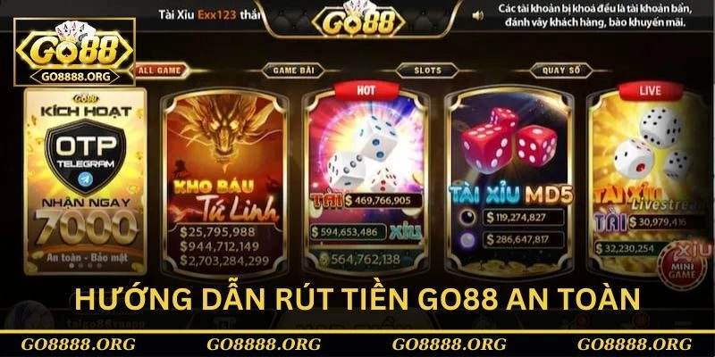 Chơi game tài xỉu rút tiền mặt tại Go88