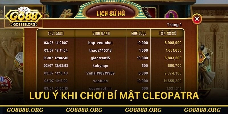 Lưu ý nhỏ khi trải nghiệm tựa game tại Go88