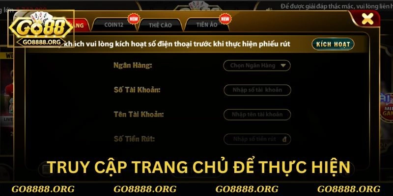 Truy cập trang chính chủ để thực hiện các bước an toàn nhất